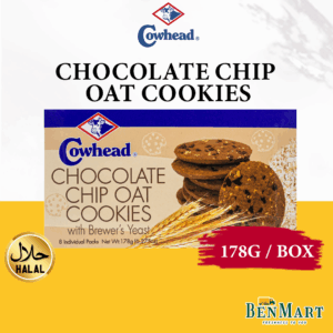 [Dry] Cowhead Chocolate Chip Oat Cookies 178g – Halal – Malaysia