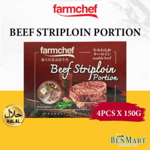 [Frozen] Farmchef Beef Striploin Portion 4s x 150g -Halal- Australia