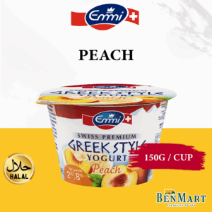 [Chill] Emmi Swiss Premium Greek Style Yogurt – Peach 150g - Halal - Switzerland - Yogurt