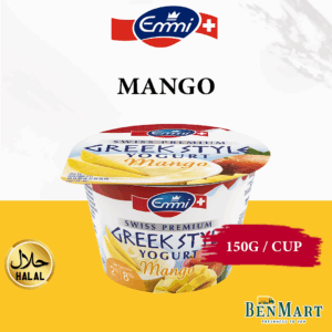 [Chill] Emmi Swiss Premium Greek Style Yogurt – Mango 150g - Halal - Switzerland - Yogurt