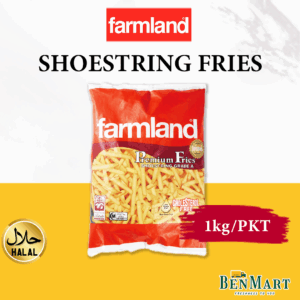 SG60 [Frozen] Farmland Premium Shoestring French Fries 1kg - Halal