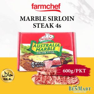 [Frozen] Farmchef Premium Meltique Marble Sirloin Beef Steak 4s x 150g - Australia