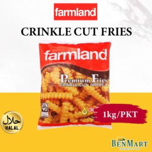 SG60 [Frozen] Farmland Premium Crinkle Cut French Fries 1kg - Halal