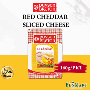[Chill] Paysan Breton Natural Red Cheddar Cheese Slices 160g - Halal - France