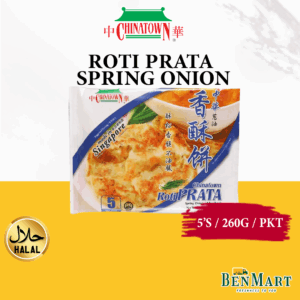 [Frozen] Chinatown Roti Prata Spring Onion 5’S 260g – Halal – Singapore