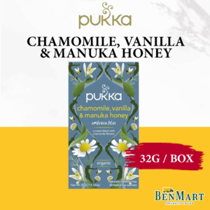 [Dry] Pukka Tea – Chamomile, Vanilla & Manuka Honey 20’S X 32g – UK