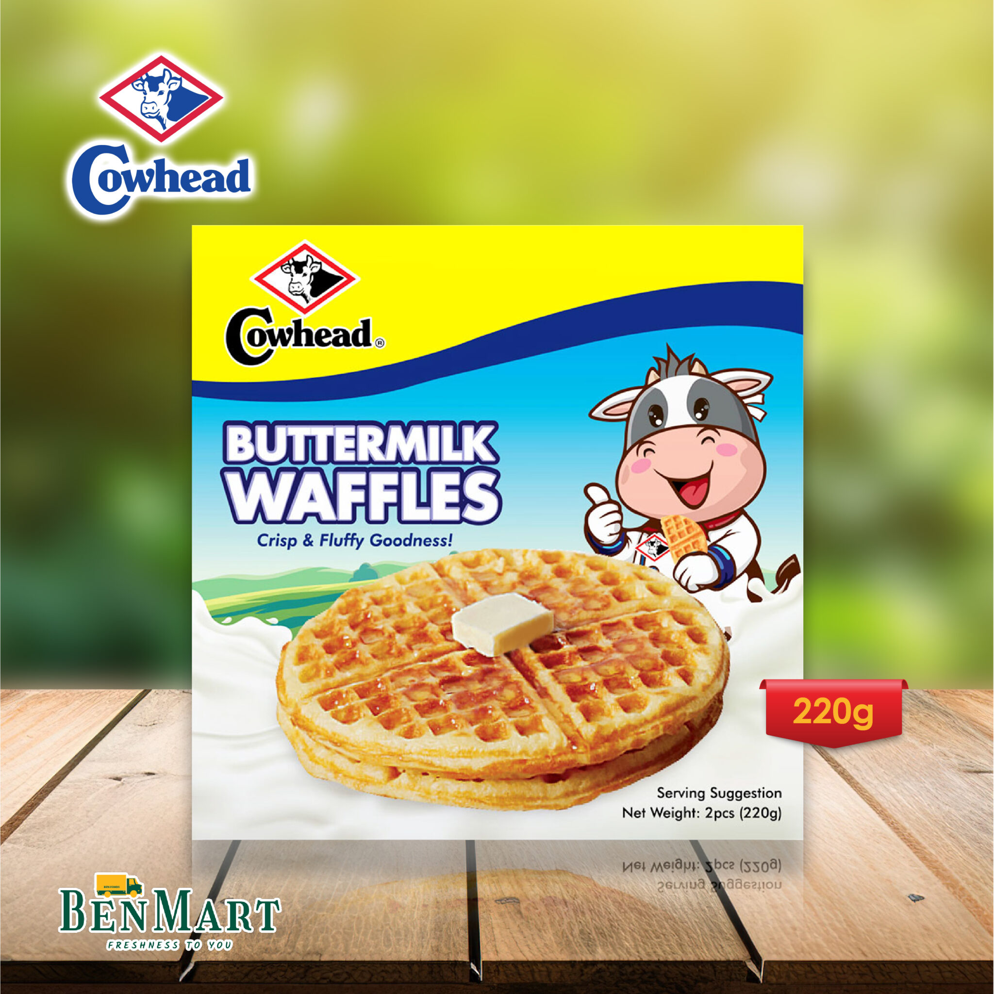 Cowhead Buttermilk Waffles 220g Ben Mart cowhead-buttermilk-waffles-220g-ben-mart