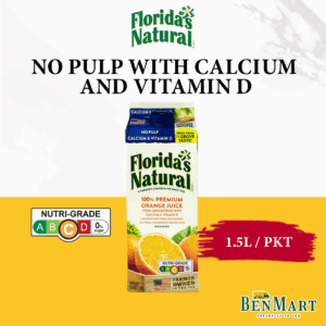 [Chill] Florida’s Natural 100% Premium Orange Juice (No Pulp With Calcium And Vitamin D) 1.5l – USA