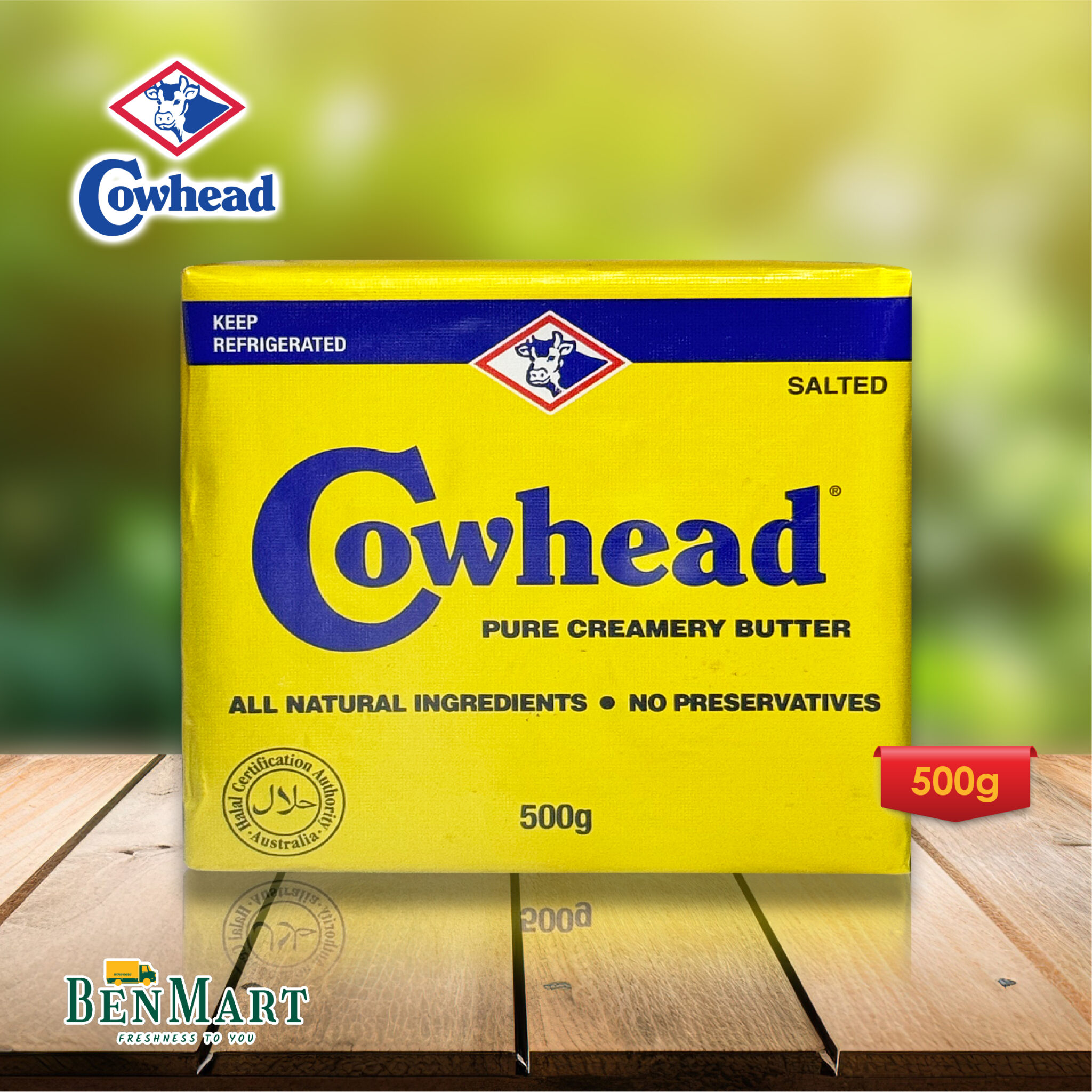 Cowhead Salted Butter 500g Ben Mart cowhead-salted-butter-500g-ben-mart