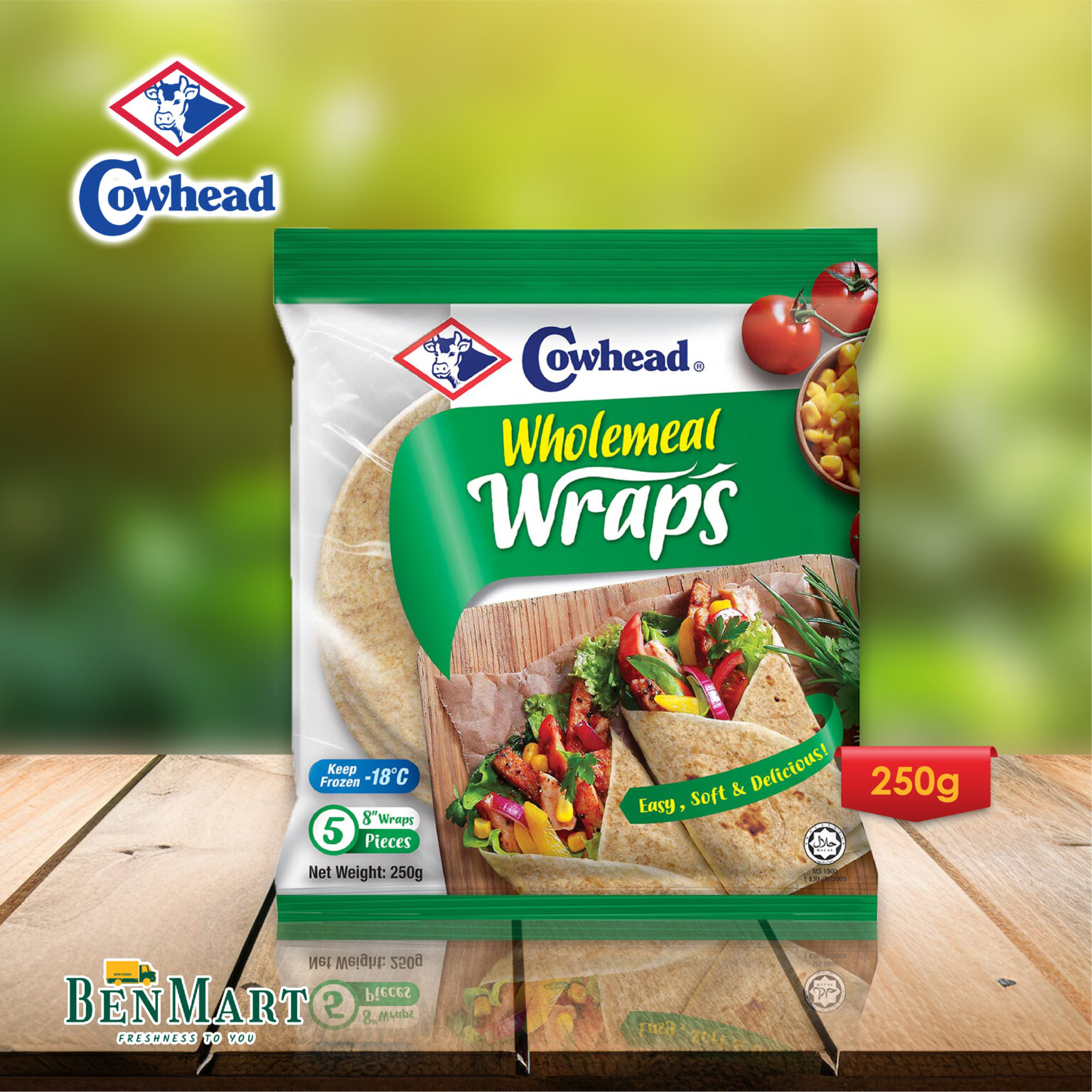 Cowhead Wholemeal Wraps 250g Ben Mart cowhead-wholemeal-wraps-250g-ben-mart