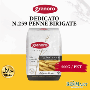 [Dry] Granoro Dedicato N.259 Penne Birigate 500g – Halal – Italy