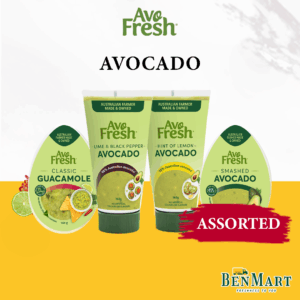 [BenMart Chill] Avo Fresh- Smashed Avocado / Classic Guacamole / Avocado with a Hint of Lemon / Avocado Lime & Black Pepper Tube 160g - Halal - Australia