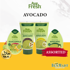 [BenMart Chill] Avo Fresh- Smashed Avocado / Classic Guacamole / Avocado with a Hint of Lemon / Avocado Lime & Black Pepper Tube 160g - Halal - Australia