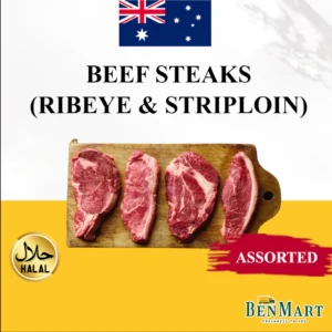 [BenMart Chill] Silver Fern Beef Steak Portion Ribeye / Striploin / Tenderloin 175-180g - Halal - NZ / AUS - Sirloin